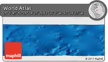 Physical Panoramic Map of the Area around 28° 18' 5" N, 61° 7' 30" W