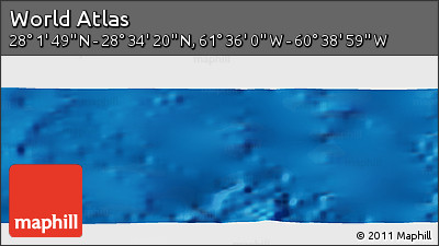 Physical Panoramic Map of the Area around 28° 18' 5" N, 61° 7' 30" W