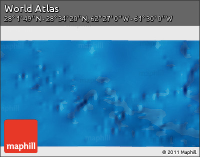 Physical 3D Map of the Area around 28° 18' 5" N, 61° 58' 30" W