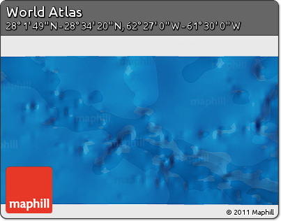 Political 3D Map of the Area around 28° 18' 5" N, 61° 58' 30" W