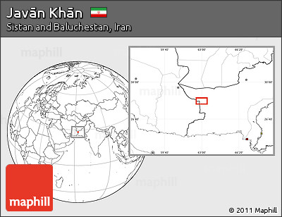 Blank Location Map of Javān Khān