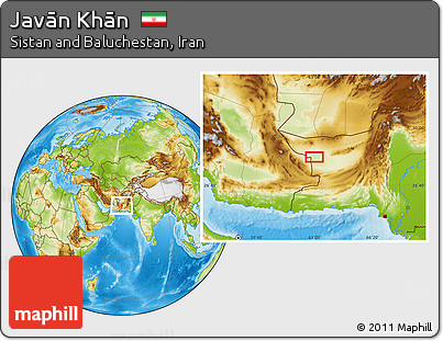 Physical Location Map of Javān Khān