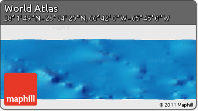 Physical Panoramic Map of the Area around 28° 18' 5" N, 66° 13' 29" W