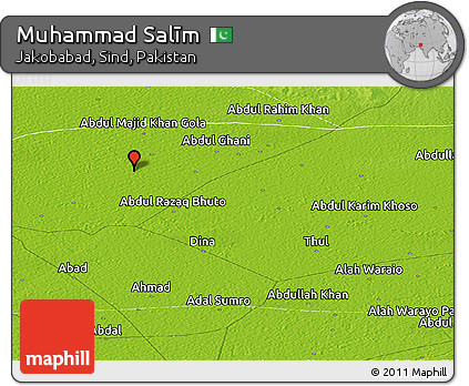 Physical Panoramic Map of Muhammad Salīm