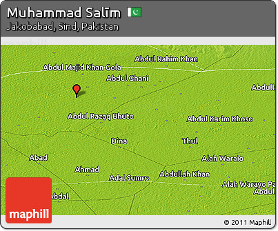 Physical Panoramic Map of Muhammad Salīm