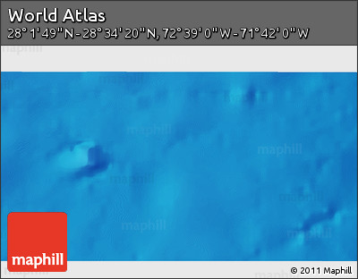 Shaded Relief 3D Map of the Area around 28° 18' 5" N, 72° 10' 30" W