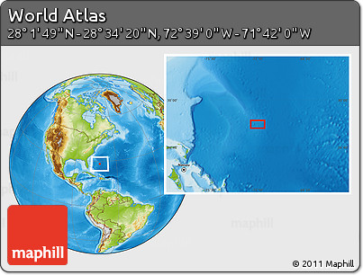 Physical Location Map of the Area around 28° 18' 5" N, 72° 10' 30" W
