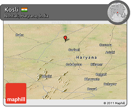 Satellite Panoramic Map of Kosli