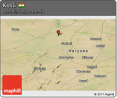Satellite Panoramic Map of Kosli