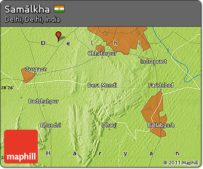 Physical Map of Samālkha