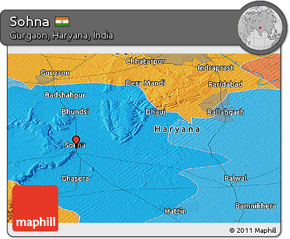 Political Panoramic Map of Sohna