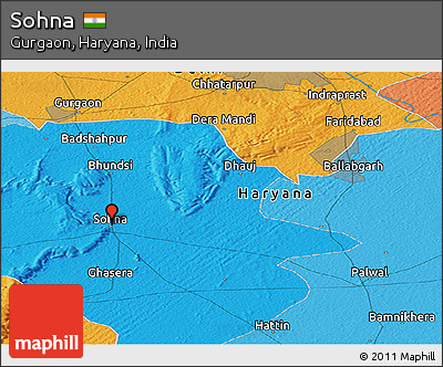 Political Panoramic Map of Sohna