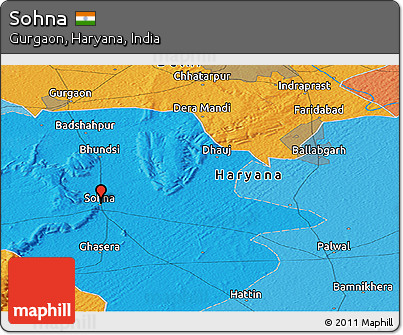 Political Panoramic Map of Sohna