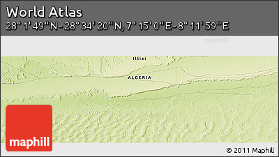 Physical Panoramic Map of the Area around 28° 18' 5" N, 7° 43' 29" E