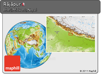 Physical Location Map of Rājāpur