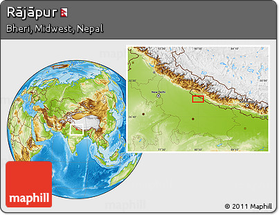 Physical Location Map of Rājāpur