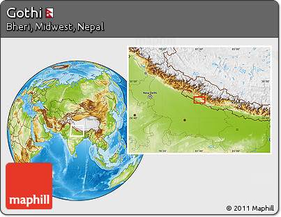 Physical Location Map of Gothi