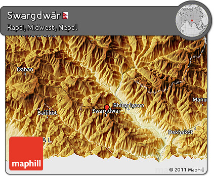 Physical 3D Map of Swargdwār