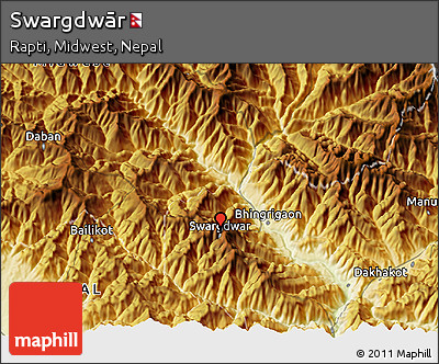 Physical 3D Map of Swargdwār