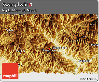 Physical 3D Map of Swargdwār