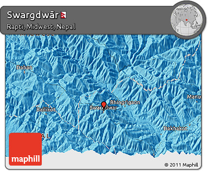 Political 3D Map of Swargdwār