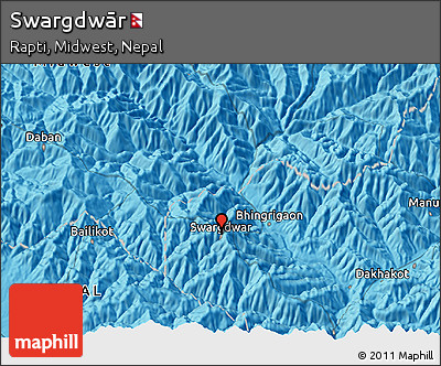Political 3D Map of Swargdwār