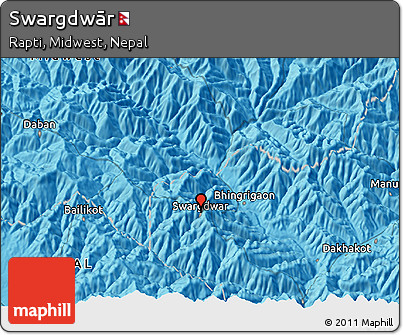 Political 3D Map of Swargdwār