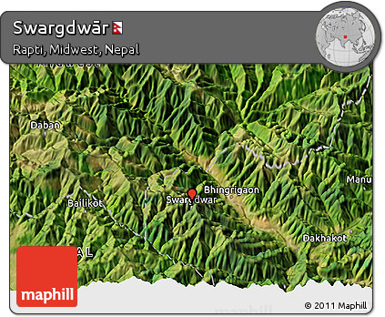 Satellite 3D Map of Swargdwār