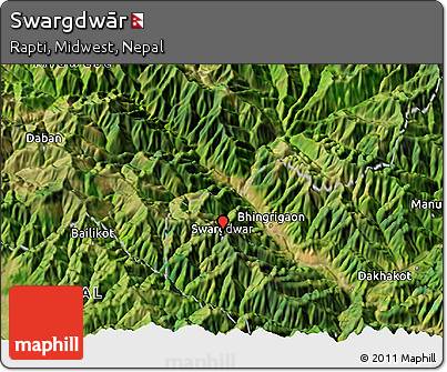 Satellite 3D Map of Swargdwār