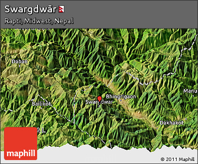 Satellite 3D Map of Swargdwār