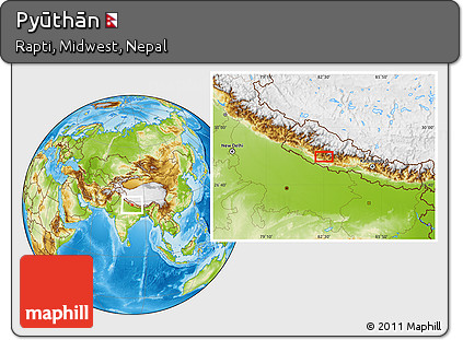 Physical Location Map of Pyūthān
