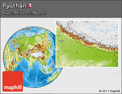 Physical Location Map of Pyūthān