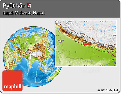 Physical Location Map of Pyūthān