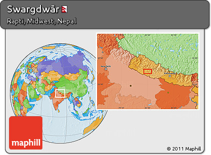 Political Location Map of Swargdwār