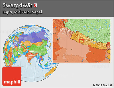 Political Location Map of Swargdwār