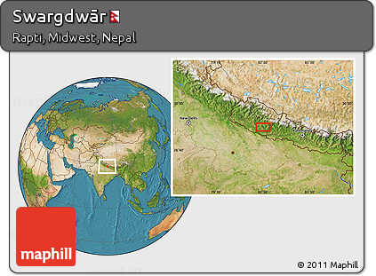 Satellite Location Map of Swargdwār