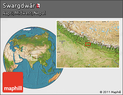 Satellite Location Map of Swargdwār