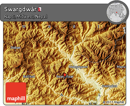 Physical Map of Swargdwār