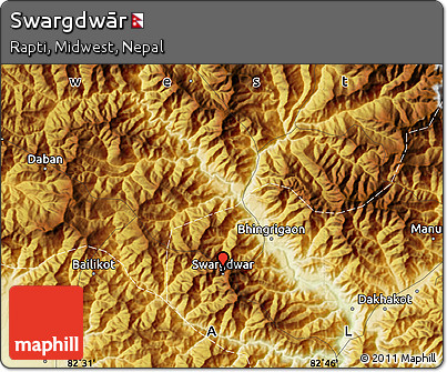 Physical Map of Swargdwār