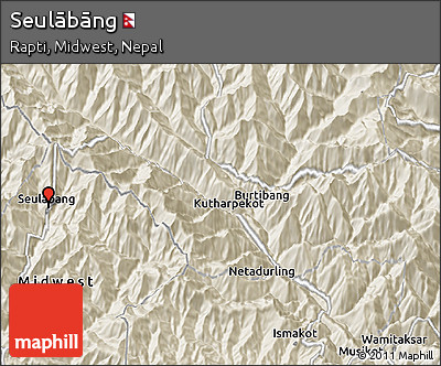 Shaded Relief 3D Map of Seulābāng