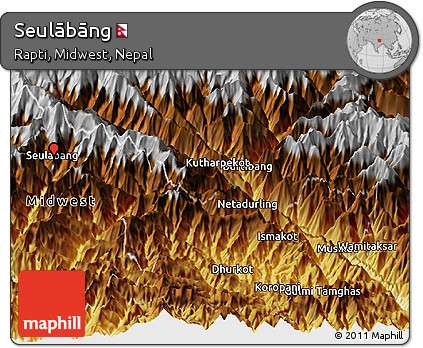 Physical Panoramic Map of Seulābāng