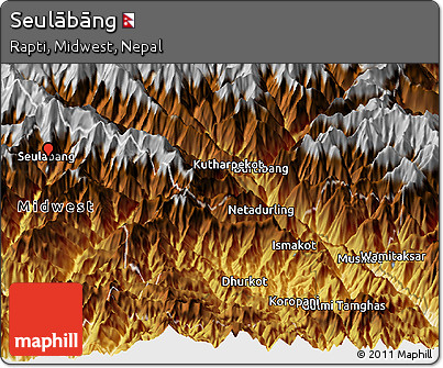 Physical Panoramic Map of Seulābāng