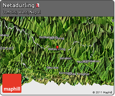 Satellite Panoramic Map of Netadurling