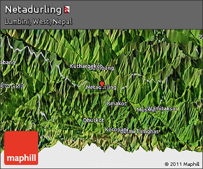 Satellite Panoramic Map of Netadurling