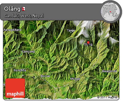 Satellite 3D Map of Olāng