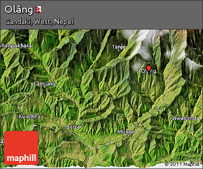 Satellite 3D Map of Olāng