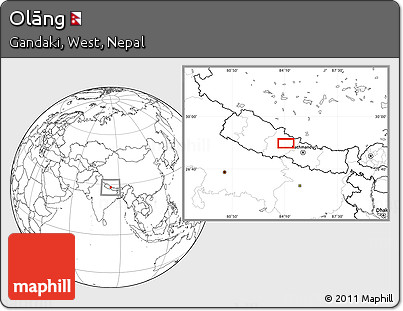 Blank Location Map of Olāng