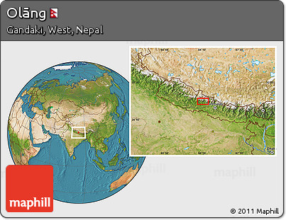 Satellite Location Map of Olāng