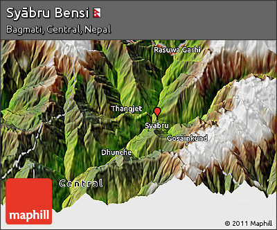 Satellite 3D Map of Syābru Bensi