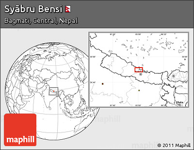 Blank Location Map of Syābru Bensi
